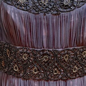Adrianna Papell Silk Pleated Evening Dress
